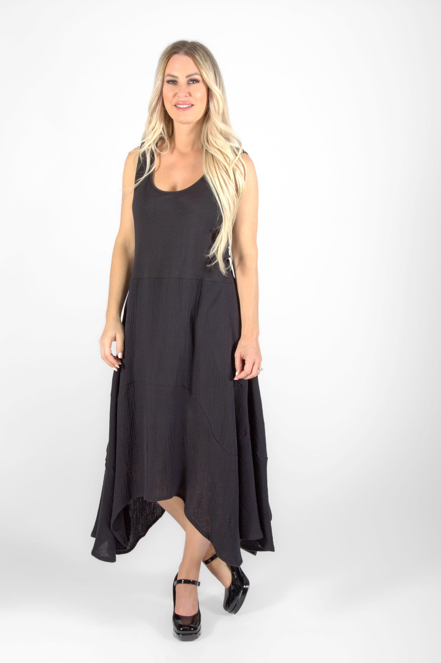 Pure Essence - Dress - Made from Bamboo - Black - 483-5056