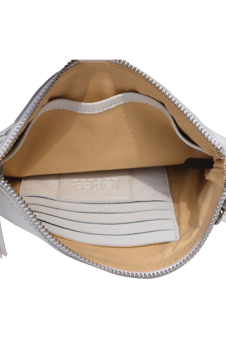 Latico Leathers- 89 Degrees Wristlet - Black, Cognac, and White