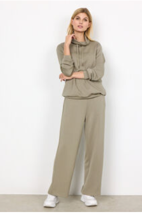 SoyaConcept - Banu 33 Styllish Lounging Sweatpants - Dusky Green