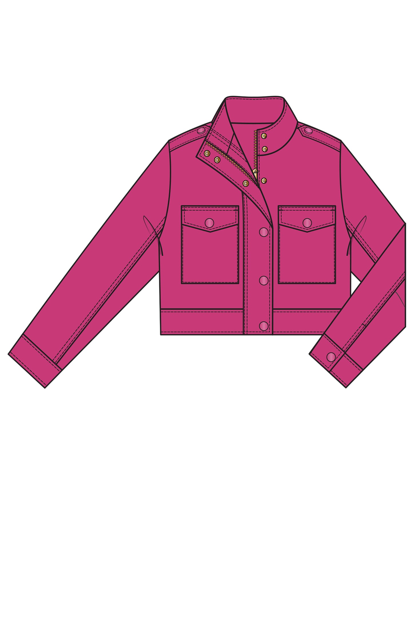 Vivacious Cropped Field Jacket