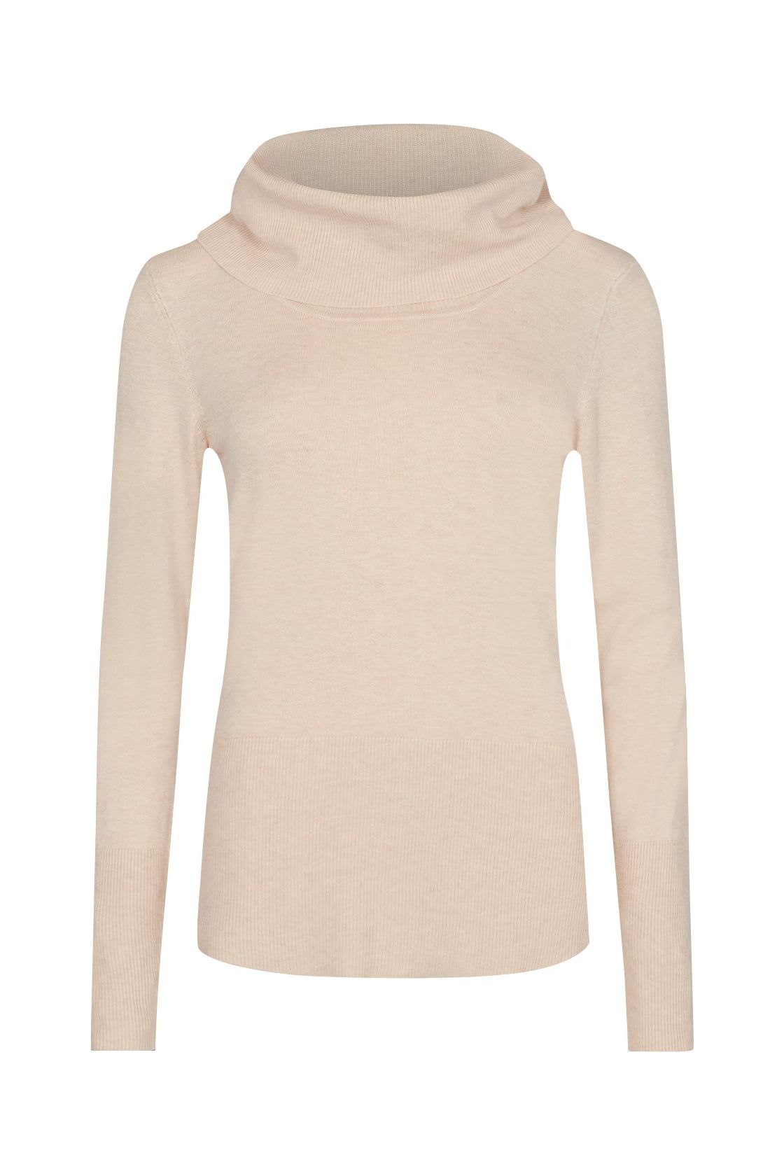 SoyaConcept - Dollie 305 - Turtleneck Pullover - Cream Melange and Blush Melange - 32994
