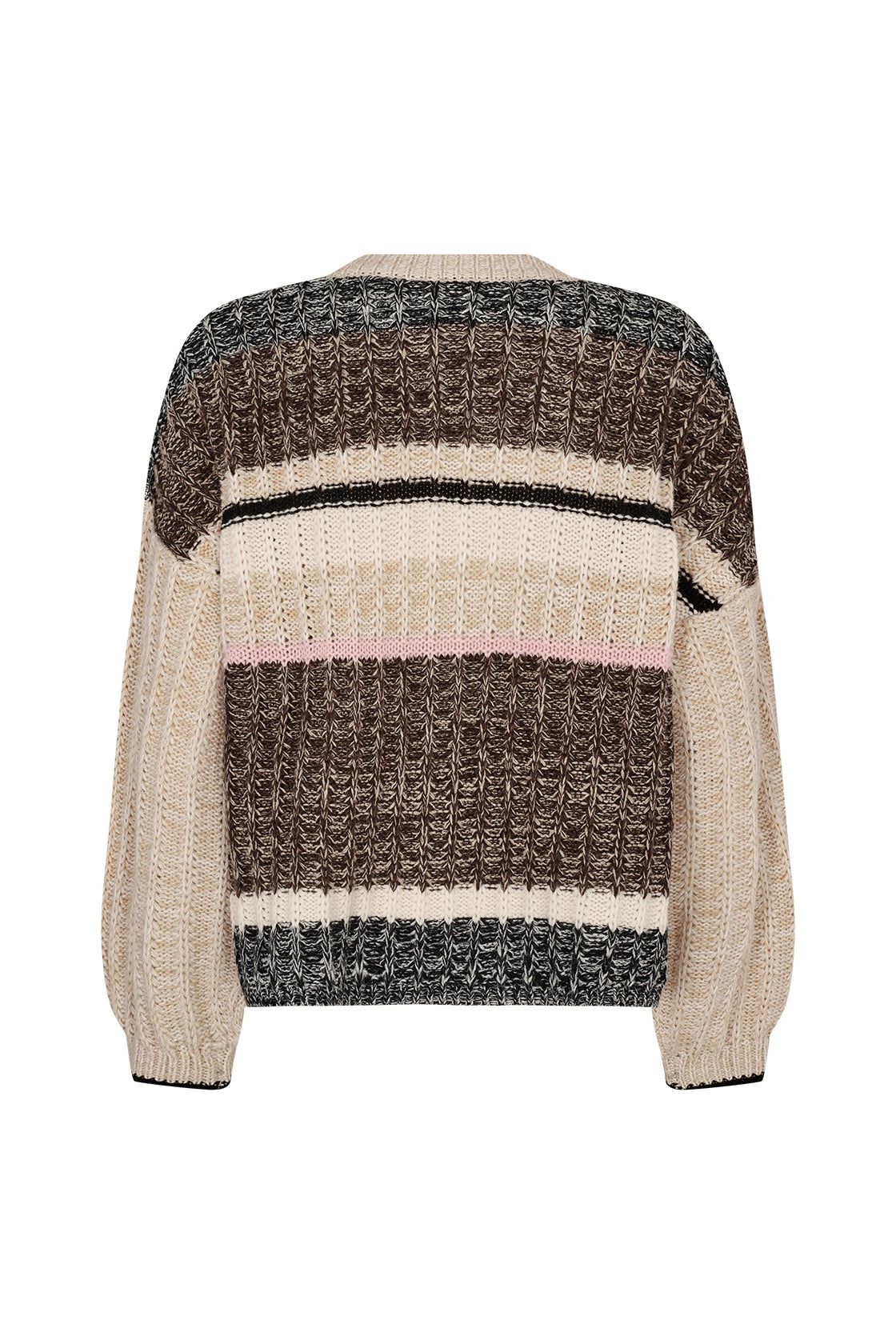 SoyaConcept - Derby 1 - Casual Knitted Cardigan - Sand Melange - 33325