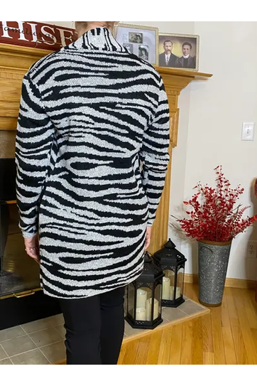 Baciano - Amber Animal Print Cardigan - Black