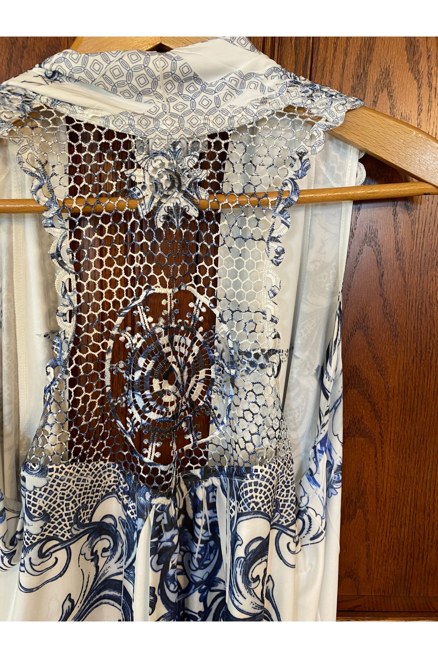 Sea & Anchor Blue Vest with Back Detail - 2637