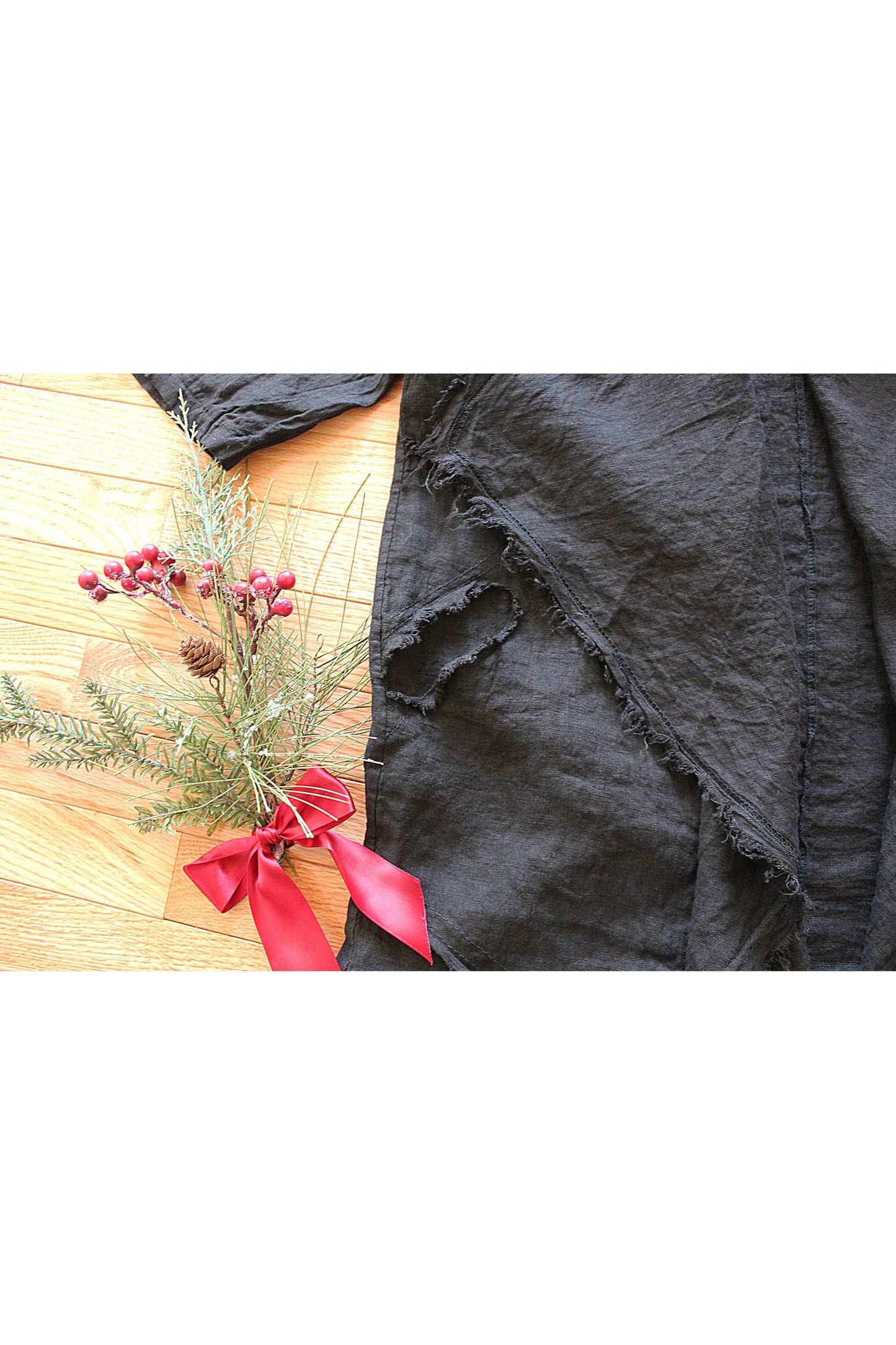 Bella Amore Jacket - Linen - W/Fringe - Black