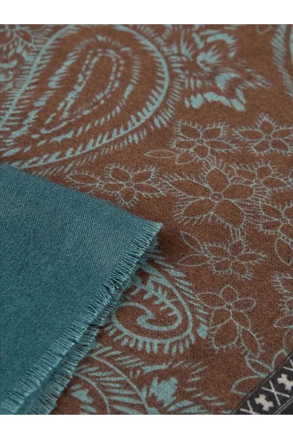 SoyaConcept from Denmark - Levian 1 Scarf with Print- Deep Green