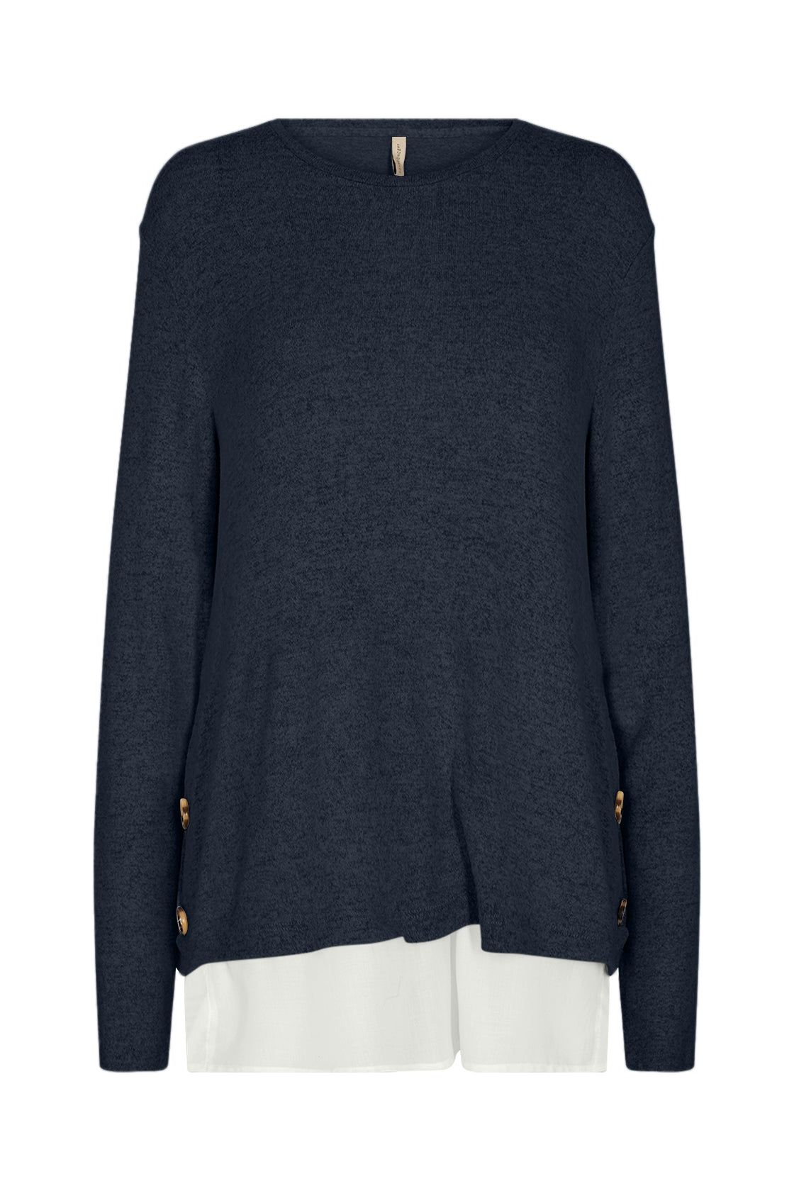 Soya Concept - Ladies Knitted Top - Navy Melange - P25576