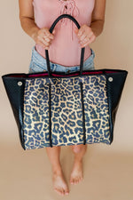 Classy Cloth - Neoprene Bag - Brown Cheetah w/ Pink Inside