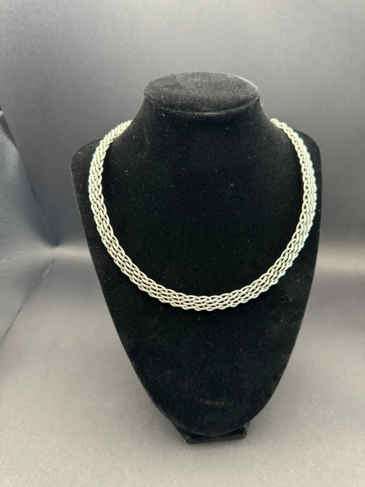 Sterling Silver Cuff Choker Necklace