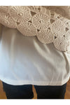 Keren Hart - Knit Top With Cleopatra Neckline, Built In Cami - Natural