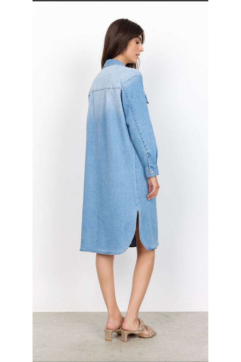 SoyaConcept - Kiss 2 Shirt Dress - Medium Blue Denim