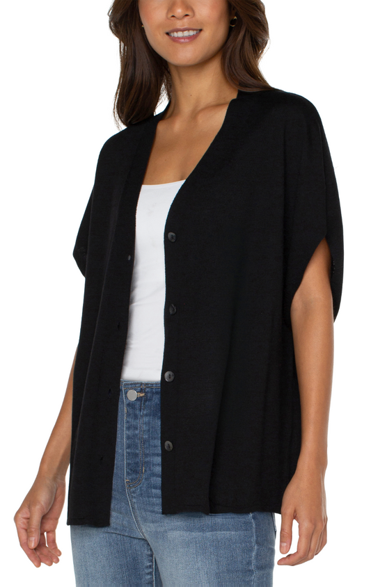 Chic Silhouette Button-Up Cardigan"