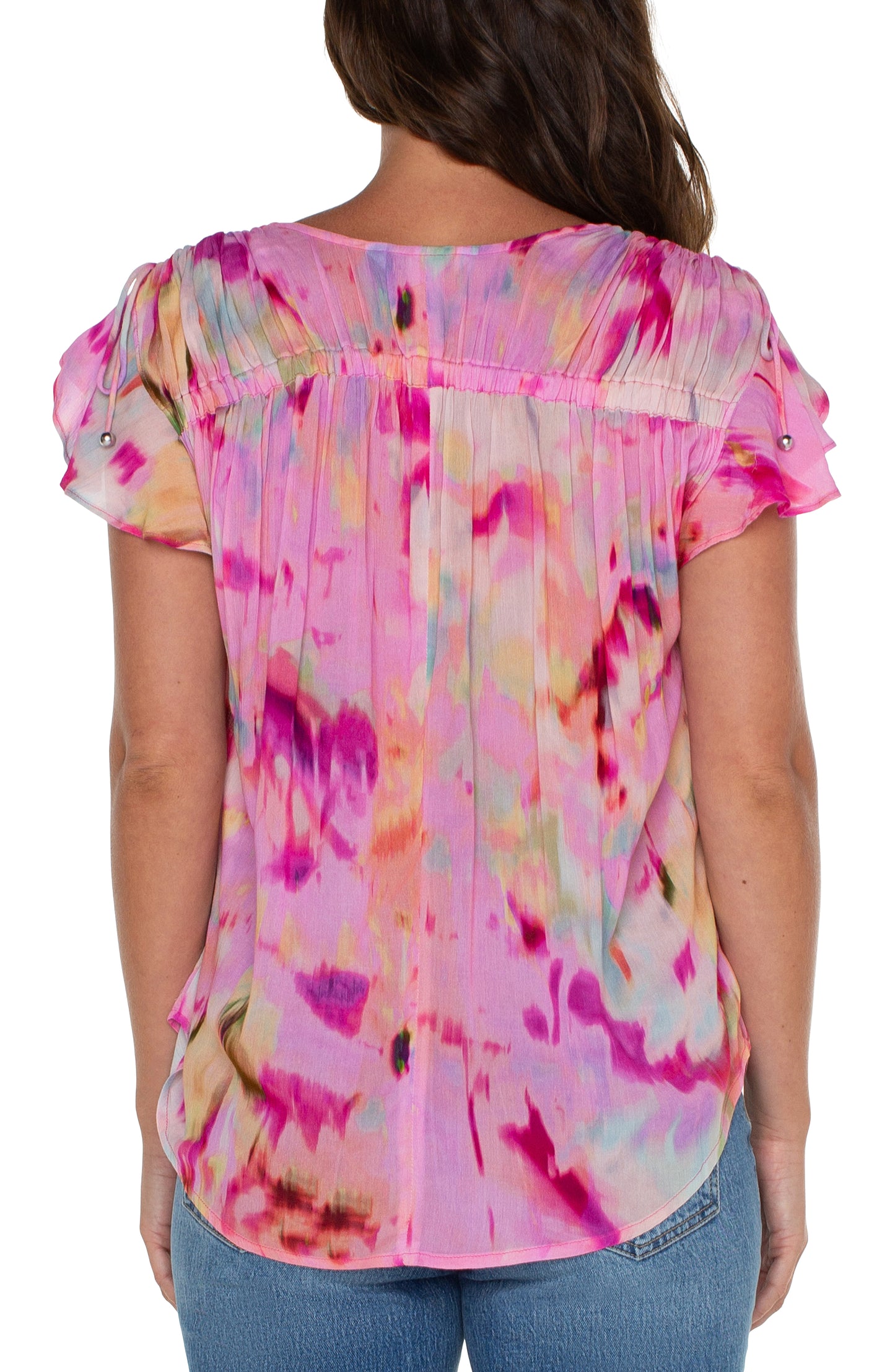 Radiant Watercolor Flutter Top