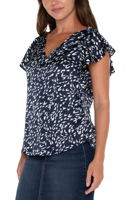 Butterfly Breeze V-Neck Top