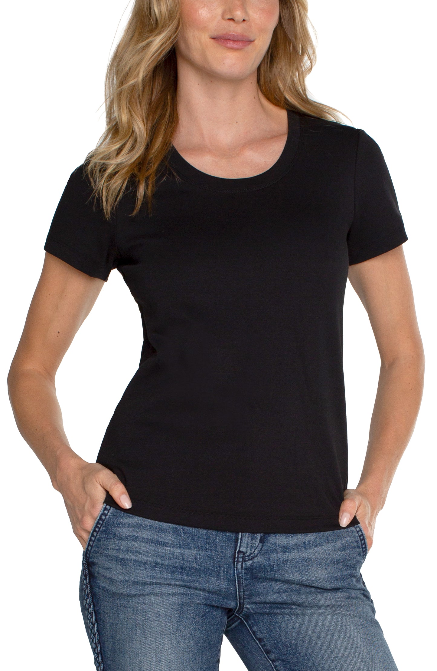 Scoop Neck Short Sleeve Tee