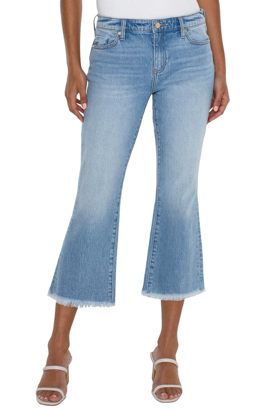 Hannah Crop Flare with Fray Hem 25.5-Inch Inseam