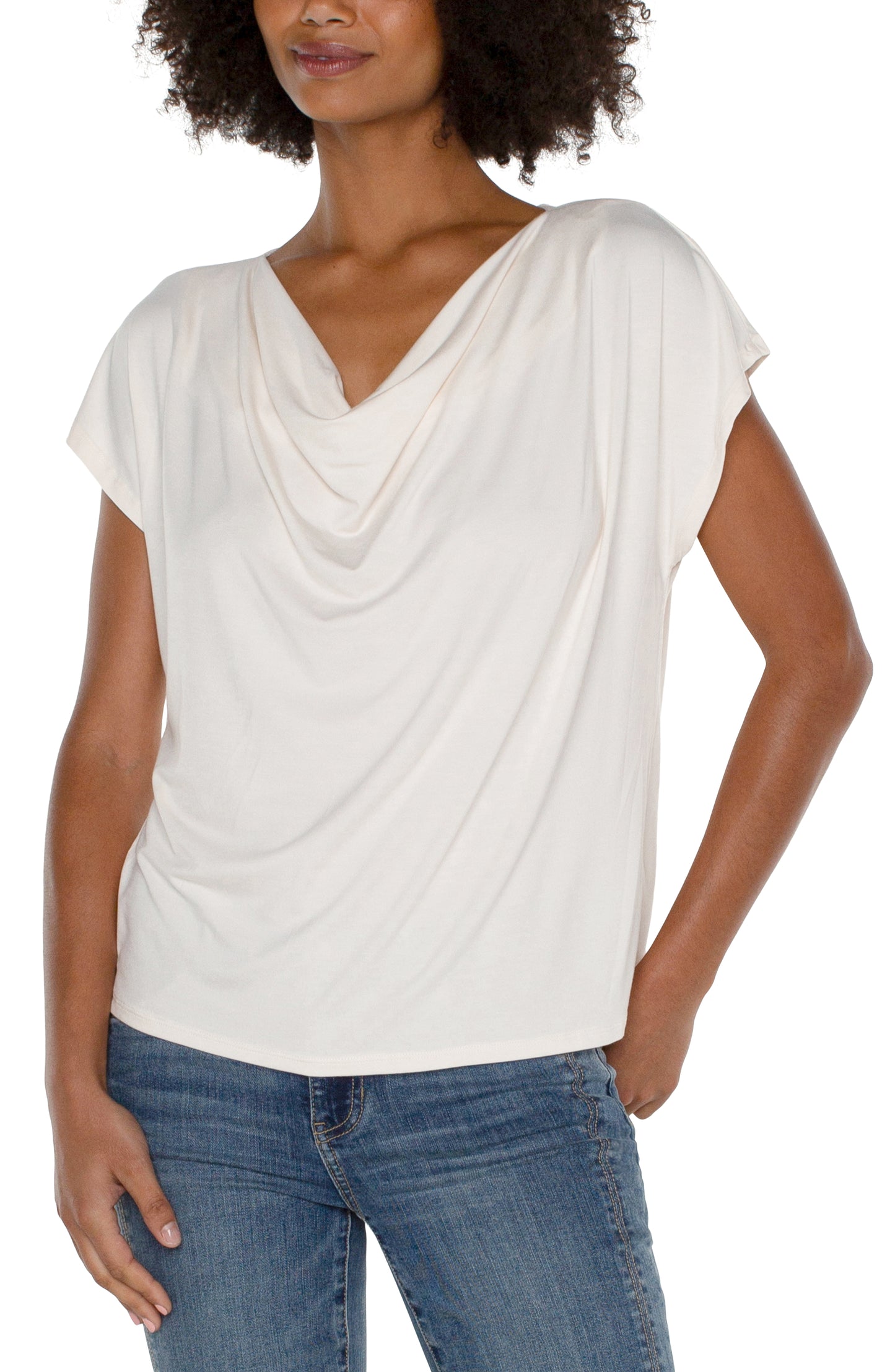 Elegant Simplicity Draped Blouse