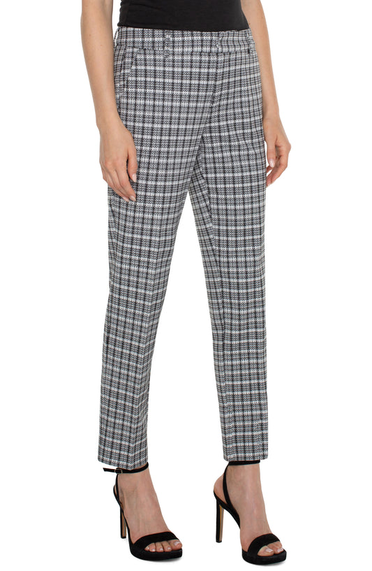 Chic Plaid Knit Trousers