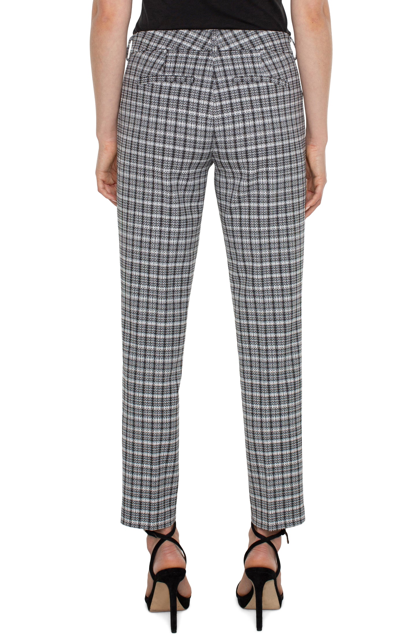 Chic Plaid Knit Trousers