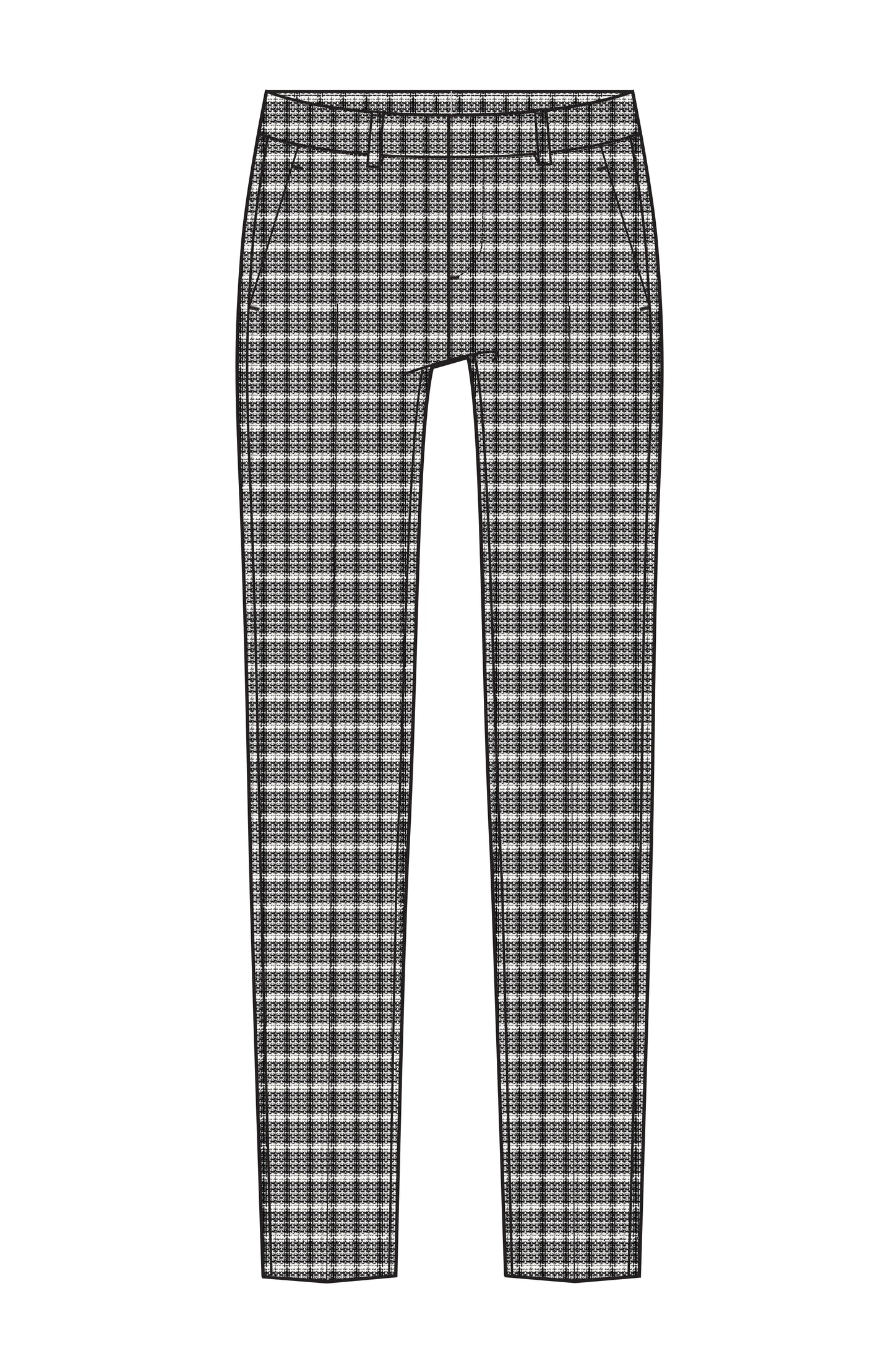 Chic Plaid Knit Trousers