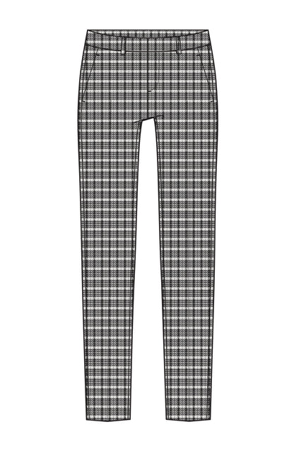 Chic Plaid Knit Trousers