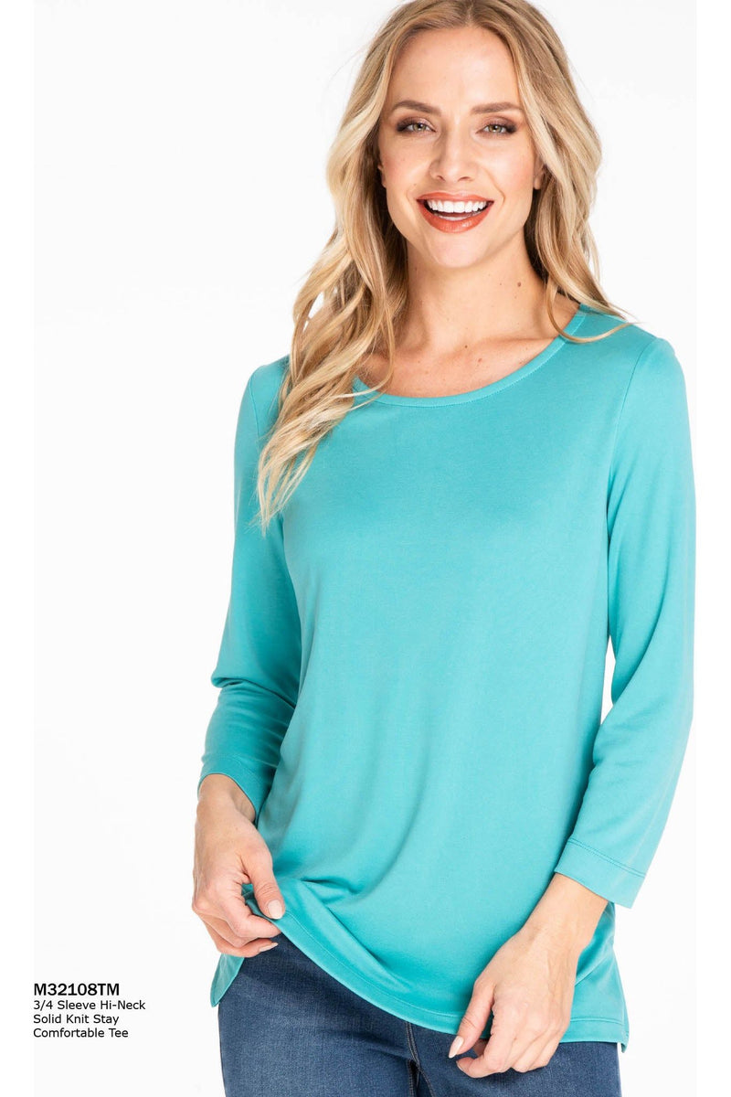Multiples - 3/4 Sleeve Cool Effects Stay Comfortable Tee - M32108TM/TW - Multiple Colors and Plus Size