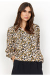 SoyaConcept - Gaya 1 - V-Neck Blouse with Front Button Closure - Light Pink - 18220