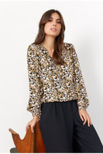 SoyaConcept - Gaya 1 - V-Neck Blouse with Front Button Closure - Light Pink - 18220
