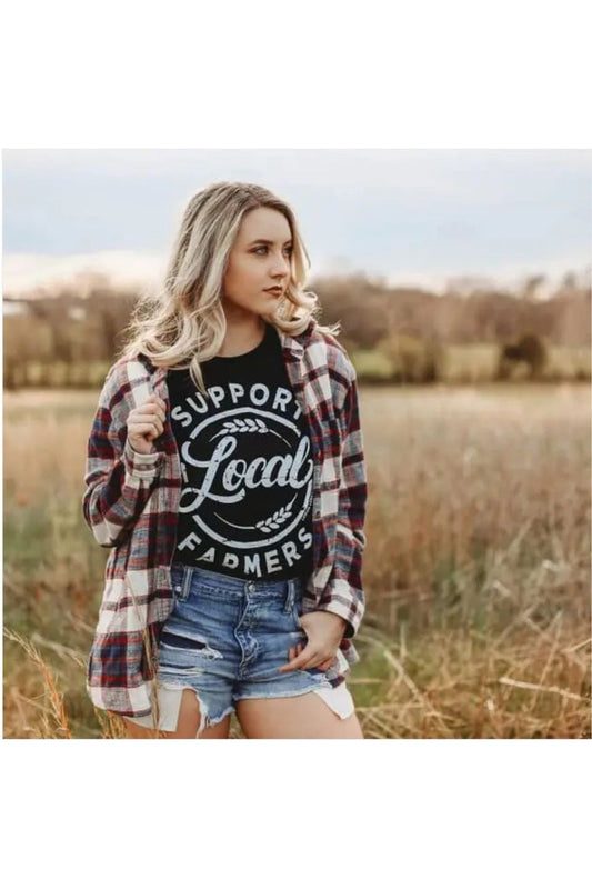 Lemon Lorraine's LLC -SUPPORT LOCAL FARMERS - Graphic Tee Black
