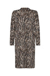 SoyaConcept - Biara App 92 - Cardigan with open front, long sleeves, graphic overlay - Sand Melange - 25903
