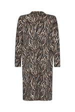 SoyaConcept - Biara App 92 - Cardigan with open front, long sleeves, graphic overlay - Sand Melange - 25903