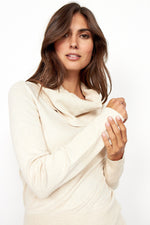 SoyaConcept - Dollie 305 - Turtleneck Pullover - Cream Melange and Blush Melange - 32994