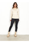 SoyaConcept - Dollie 305 - Turtleneck Pullover - Cream Melange and Blush Melange - 32994