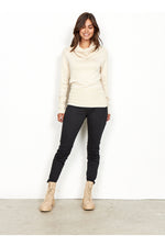 SoyaConcept - Dollie 305 - Turtleneck Pullover - Cream Melange and Blush Melange - 32994