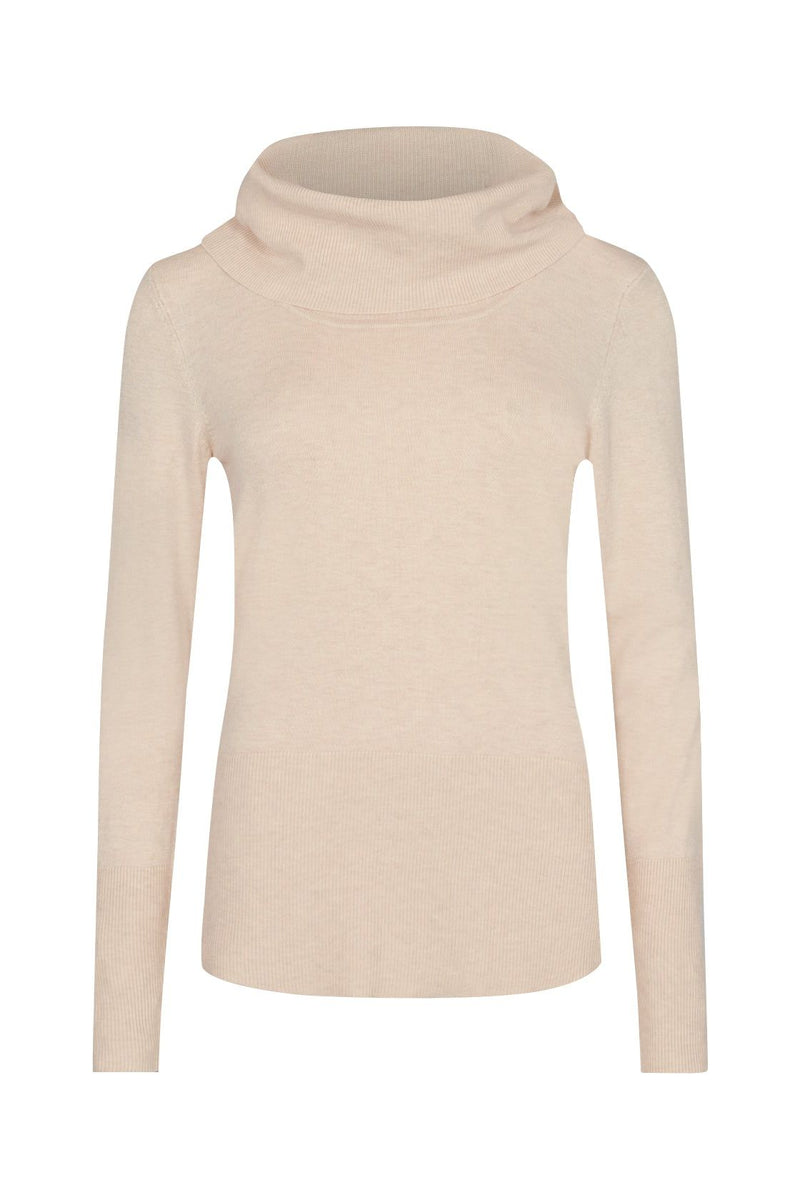 SoyaConcept - Dollie 305 - Turtleneck Pullover - Cream Melange and Blush Melange - 32994