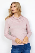 SoyaConcept - Dollie 305 - Turtleneck Pullover - Cream Melange and Blush Melange - 32994