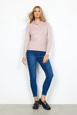 SoyaConcept - Dollie 305 - Turtleneck Pullover - Cream Melange and Blush Melange - 32994