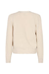 SoyConcept - Blissa 20 - Classic Cardigan with V-Neck, Button Closure, and Ripped Knit Texture - Cream - 33103
