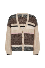 SoyaConcept - Derby 1 - Casual Knitted Cardigan - Sand Melange - 33325