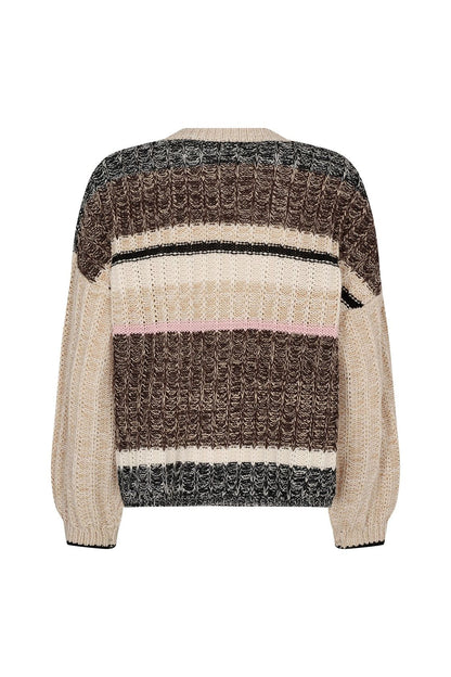 SoyaConcept - Derby 1 - Casual Knitted Cardigan - Sand Melange - 33325