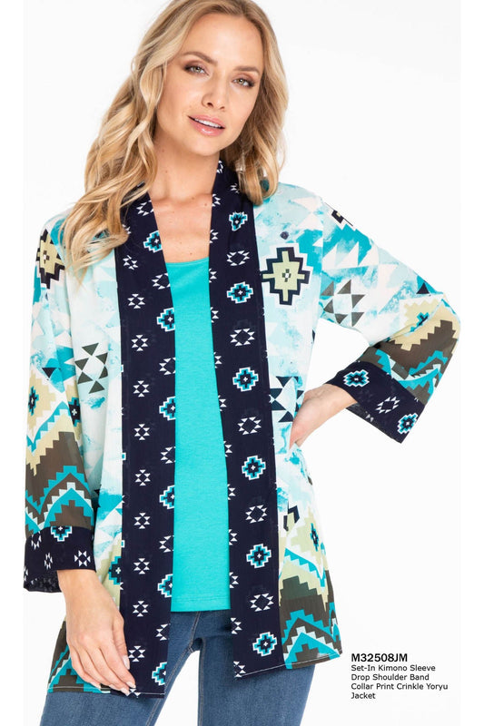 Multiples - Aztec Print Kimono - M32508JM