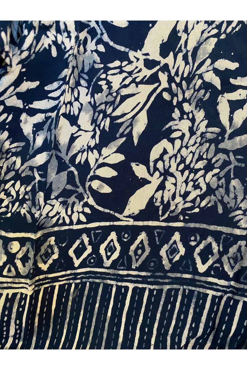 Hand Kreation - Blue and White Flowy Top  - B167