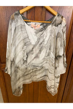 Scandal Italy - "Lav" - Marble Print Flowy Top - two color options