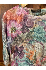 Katharina Marie - Burnout Tunic with Rounded Hemline - Pastel Floral - 091