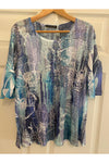 Katharina Marie - 3/4 Chiffon Sleeve Burnout Tunic - 088