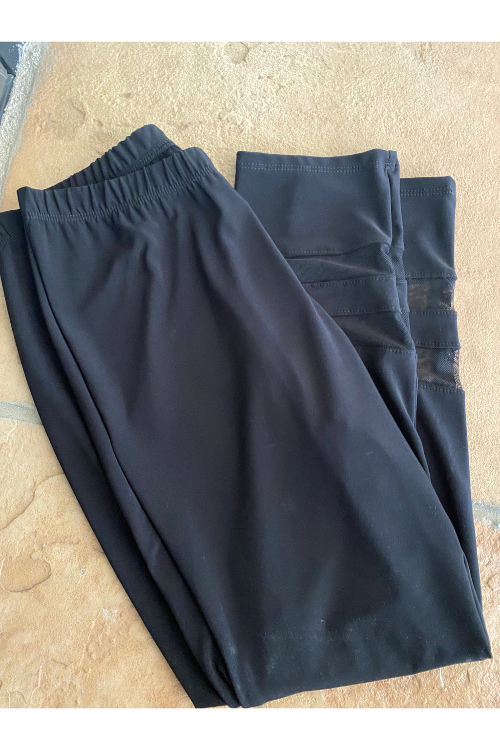 Sea & Anchor - Black Leggings with Mesh Detail - 9062