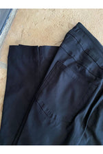 Slim Sation - Pull-On Crop Pants With Real Front and Back Pockets - Black - M12713PM, M12713PW