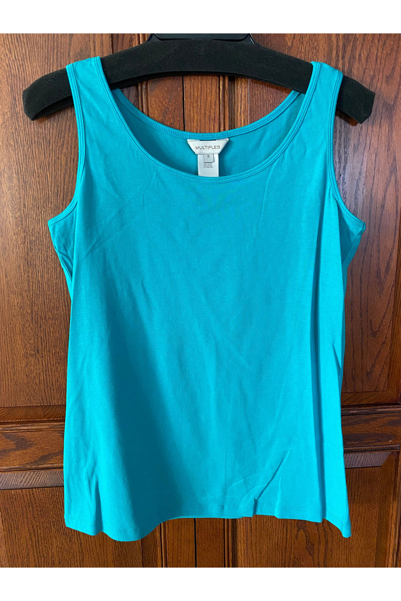 Multiples - Double Scoop Neck Tank - Three Colors and Plus Size - M32101TM/TW