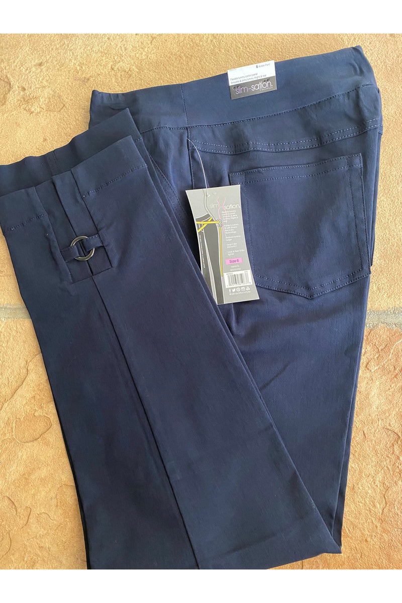 Slim Sation - Pull On Ankle Pant with Ring Hem Detail - M32701PM/PW
