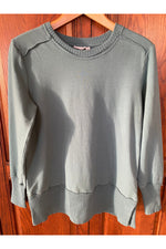 Prairie Cotton - Relaxed Fit Side Split Sweater - ST622